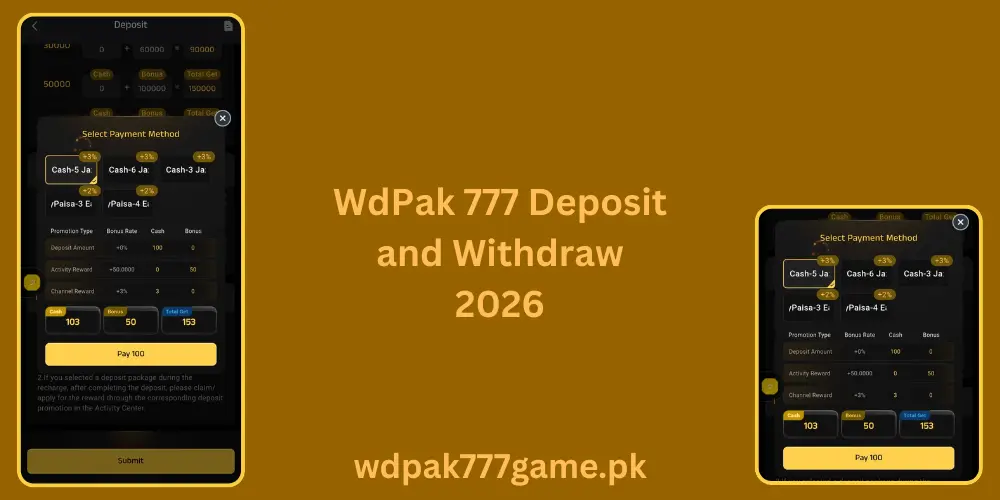 WdPak 777 Game Withdraw